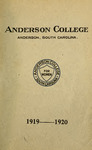 Catalog, 1919-1920 by Anderson University - South Carolina