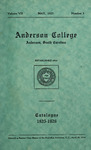Catalog, 1925-1926 by Anderson University - South Carolina