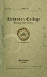 Catalog, 1928-1929 by Anderson University - South Carolina