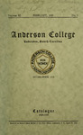 Catalog, 1929-1930 by Anderson University - South Carolina