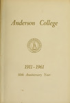 50th Anniversary Year Catalog, 1961-1963 by Anderson University - South Carolina