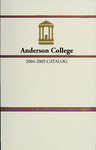 Catalog, 2004-2005 by Anderson University - South Carolina Catalog, 2004-2005 by Anderson University - South Carolina