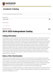 Catalogs, 2019-2020