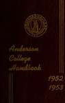 Anderson College Handbook, 1952-1953 by Student Government Association