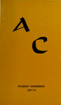 Anderson College Student Handbook, 1971-1972 by Student Government Association
