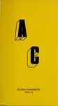 Anderson College Student Handbook, 1973-1974 by Student Government Association