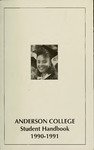 Anderson College Student Handbook, 1990-1991 by Student Government Association