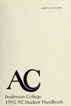 Anderson College Student Handbook, 1991-1992 by Student Government Association