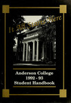 Anderson College Student Handbook, 1992-1993 by Student Government Association
