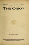 The Orion, Volume 6, Issue 3 by The Orion Editorial Staff