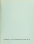 Anderson College Freshman Directory, 1987-1988 by Anderson College Yearbook Staff